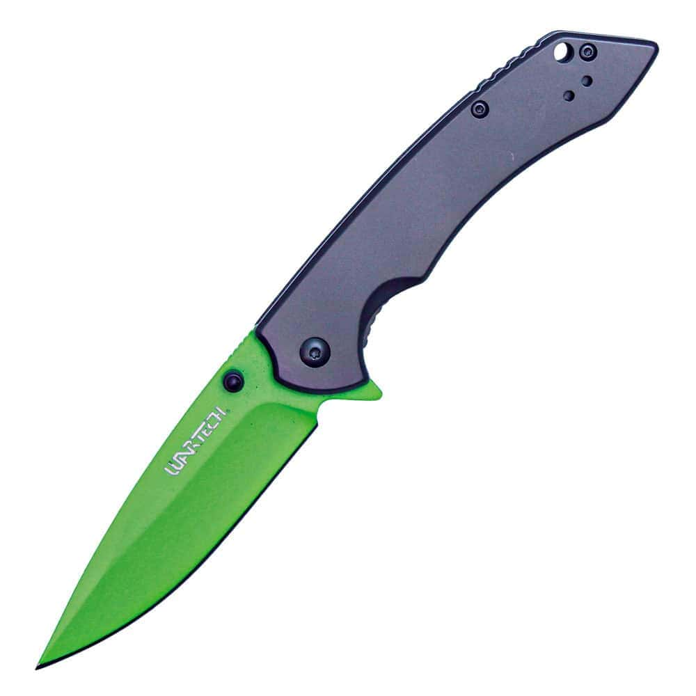 ST-FK-209_ajpg | Para Bellum Defense Green folding knife with black handle, sleek design for outdoor use. Durable and compact for everyday carry.