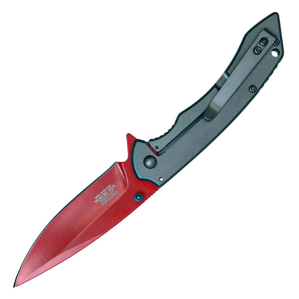 ST-FK-210_bjpg | Para Bellum Defense Red folding pocket knife with a sleek metallic handle and secure locking mechanism. Ideal for outdoor use and safety.
