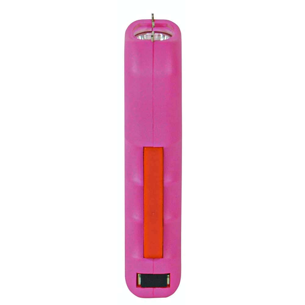TRIGGER-PINK_djpg | Para Bellum Defense Pink handheld stun gun with safety switch, designed for personal self-defense.