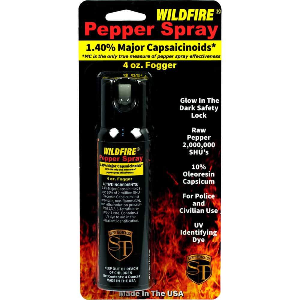 WF-4F_ajpg | Para Bellum Defense Wildfire Pepper Spray 4 oz. Fogger, 1.40% Major Capsaicinoids, for police and civilian use, safety lock, UV dye.