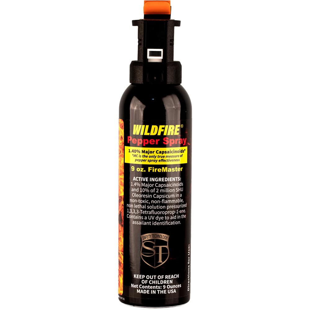 WF-9FM_ajpg | Para Bellum Defense Wildfire pepper spray 9oz canister with 1.4% major capsaicinoids for self-defense safety. Made in the USA.