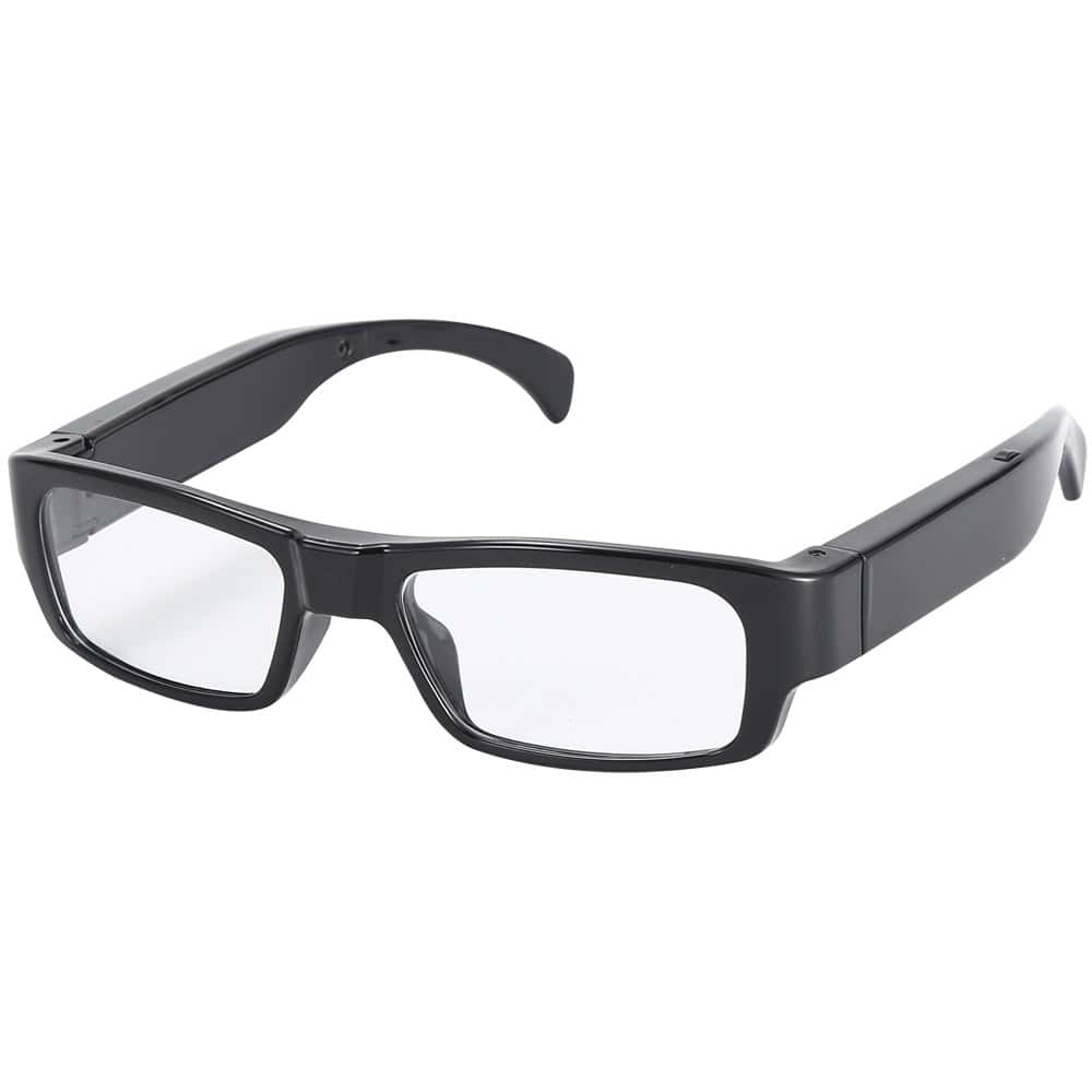 HC-GLASSES_bjpg | Para Bellum Defense Black rectangular smart glasses isolated on white background.